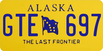 AK license plate GTE697