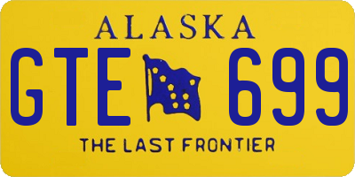 AK license plate GTE699