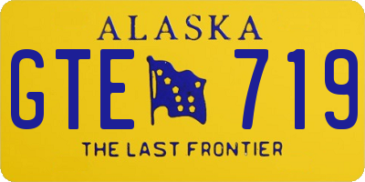 AK license plate GTE719