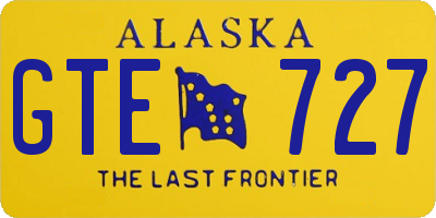 AK license plate GTE727