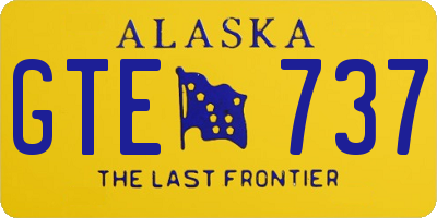 AK license plate GTE737