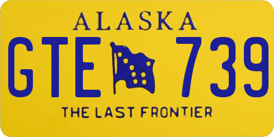 AK license plate GTE739