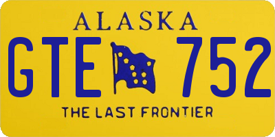 AK license plate GTE752