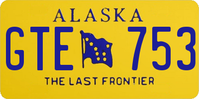 AK license plate GTE753