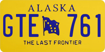 AK license plate GTE761