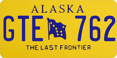 AK license plate GTE762