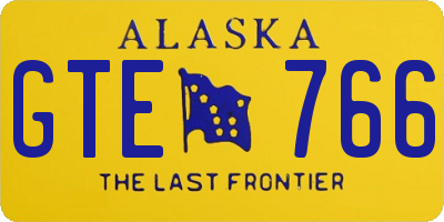 AK license plate GTE766