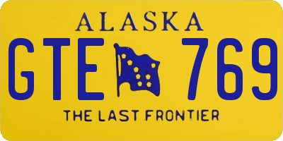 AK license plate GTE769