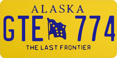 AK license plate GTE774