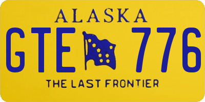 AK license plate GTE776