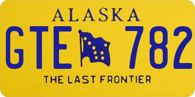 AK license plate GTE782