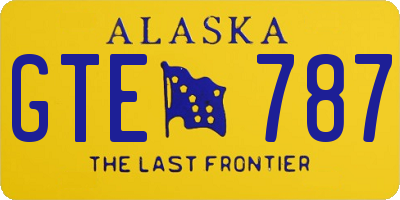 AK license plate GTE787