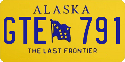 AK license plate GTE791