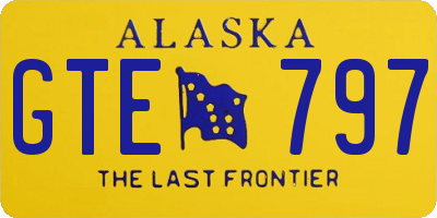 AK license plate GTE797