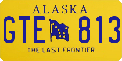 AK license plate GTE813