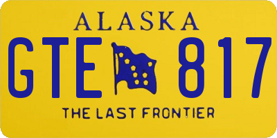 AK license plate GTE817