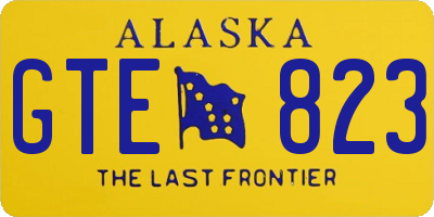 AK license plate GTE823