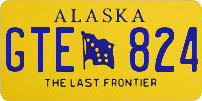 AK license plate GTE824