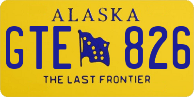 AK license plate GTE826