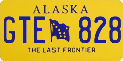 AK license plate GTE828