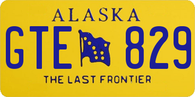 AK license plate GTE829