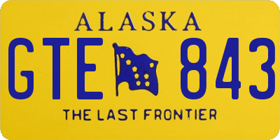 AK license plate GTE843