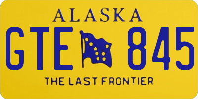 AK license plate GTE845