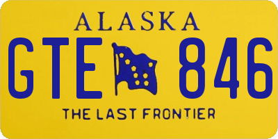 AK license plate GTE846