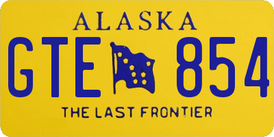 AK license plate GTE854