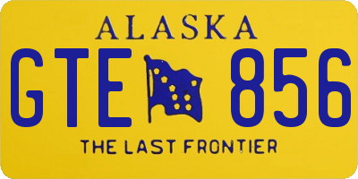 AK license plate GTE856