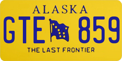 AK license plate GTE859