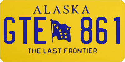 AK license plate GTE861