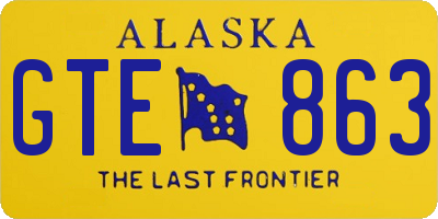 AK license plate GTE863