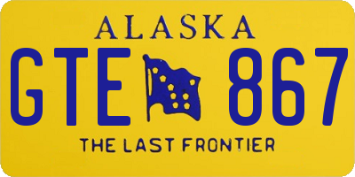 AK license plate GTE867