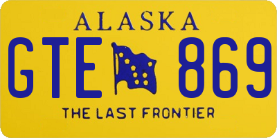 AK license plate GTE869