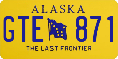 AK license plate GTE871