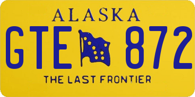 AK license plate GTE872