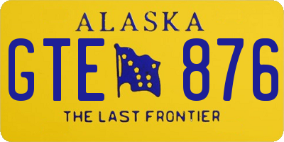 AK license plate GTE876