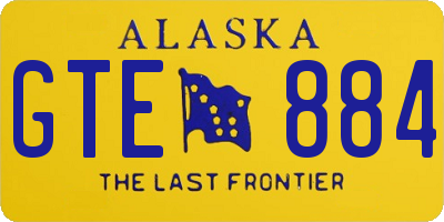 AK license plate GTE884