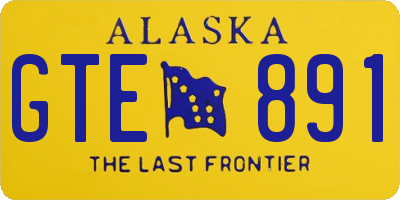 AK license plate GTE891