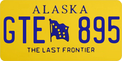 AK license plate GTE895