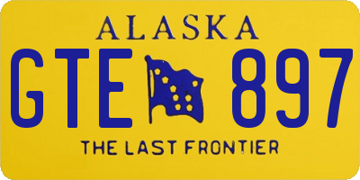 AK license plate GTE897