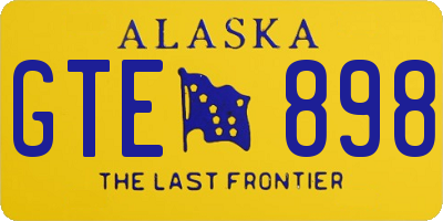 AK license plate GTE898