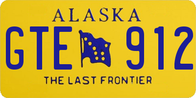 AK license plate GTE912