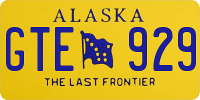 AK license plate GTE929