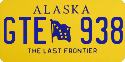 AK license plate GTE938