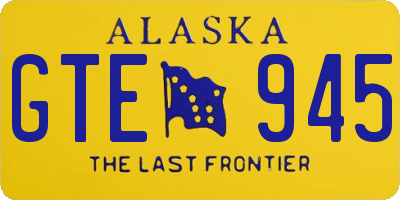 AK license plate GTE945