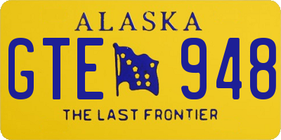 AK license plate GTE948