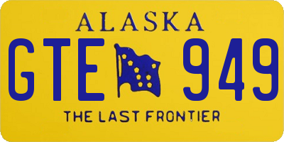 AK license plate GTE949