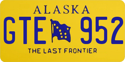 AK license plate GTE952